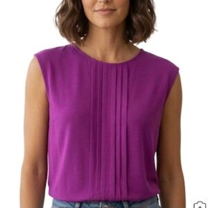 Boden Dakota Jersey Top in Vibrant Purple  This jewel-toned, sleeveless, 6 NWOT